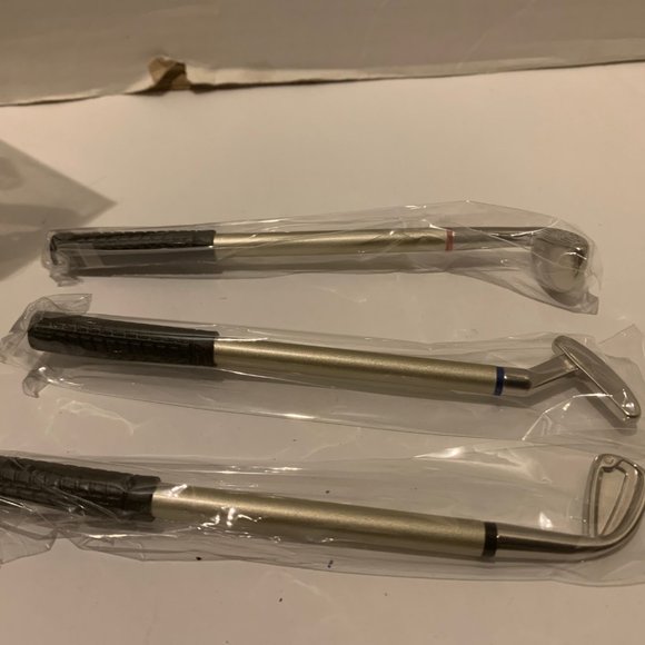 New Golf Bag with 3 Clubs Pen Set by Dashing Fine Gifts - Picture 2 of 5